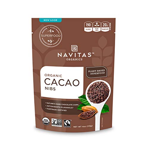 Cacao Nibs | 4 oz. Bag, Organic, Non-GMO, Fair Trade, Gluten-Free