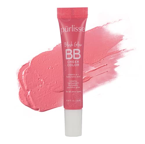 Blush Glow BB Cheek Color | Sweet Rose, Cream Blush, 0.34 oz, Long Lasting, Vitamin E Hydrates