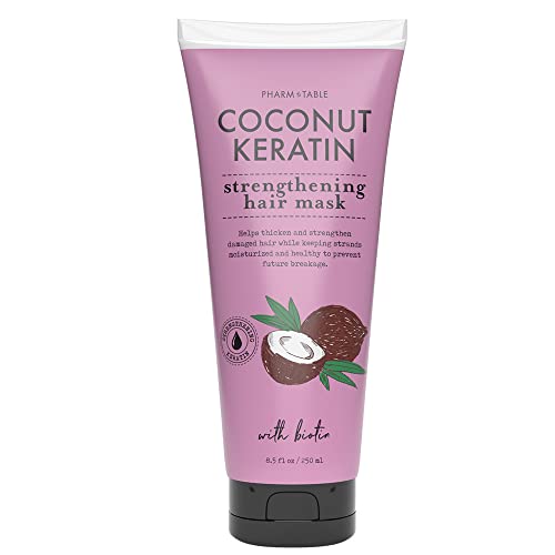 Hair Mask | Strengthening, 250ml/8.5 fl oz, Biotin & Coconut, Paraben Free