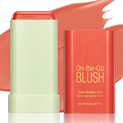 Blush Stick | Cream Formula, Waterproof, Long-Lasting, Coral Orange