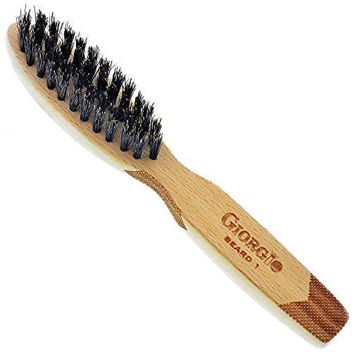 Beard Grooming Brush | Eco-Friendly Boar Bristles, Comfortable Wooden Grip