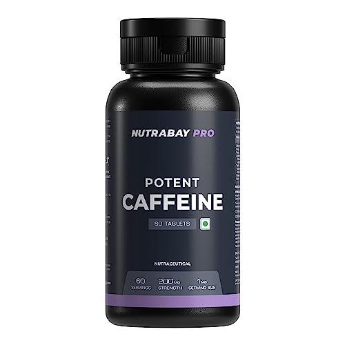 Caffeine Tablets | 200mg, Natural Stimulant for Energy & Focus, 60 Veg Tablets