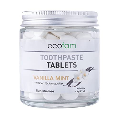 Toothpaste Tablets | Natural Whitening, Fluoride-Free, 90 Count, Vanilla Mint