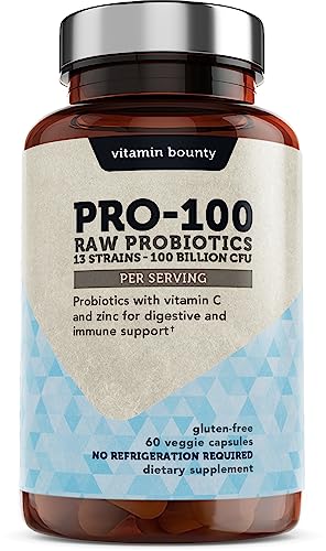 Probiotic Capsules | 100 Billion CFU, 13 Strains, Immune Support, 60 Count