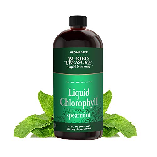 Chlorophyll Supplement | 100 mg, 32 oz, Spearmint Flavor, Vegan, Non-GMO