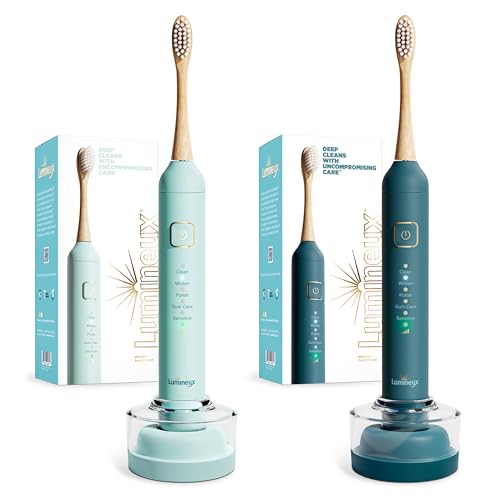 Electric Toothbrush | 2 Pack, Bamboo Heads, Super Soft Bristles