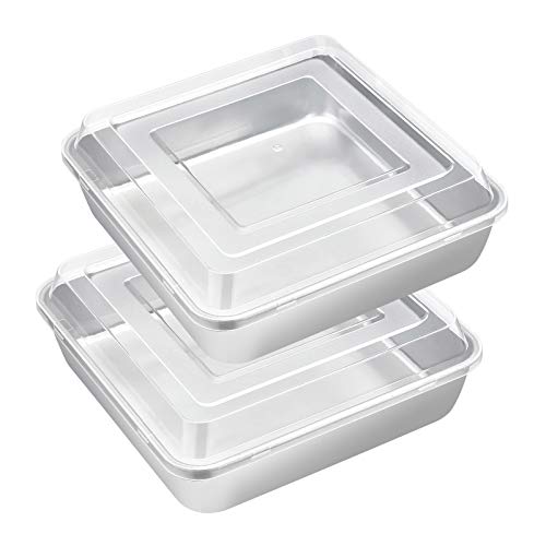 Baking Pan Set | 8 x 8-Inch, Stainless Steel, Non-toxic, Dishwasher Safe, Set of 2