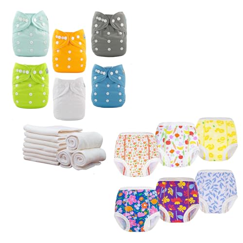 Baby Cloth Diapers | 6-Pack, Includes 12 Inserts