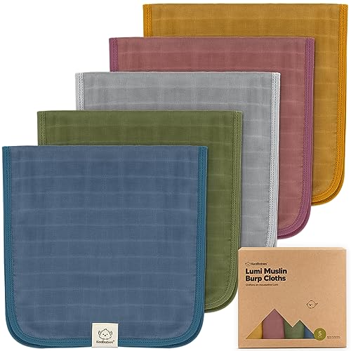 Baby Burp Cloths | 5-Pack, Soft and Absorbent, Neutral Colors