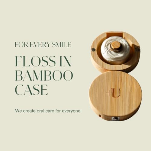 Dental Floss | Refillable Bamboo Case, Mint Flavor