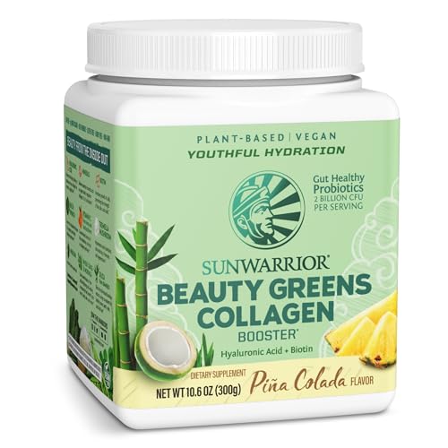 Vegan Beauty Greens Drink | Hyaluronic Acid, Biotin, Probiotics, 25 Servings