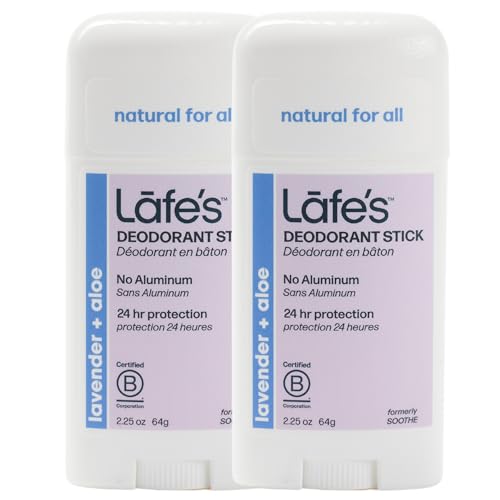 Deodorant | Aluminum Free, 24-Hour Protection, Lavender & Aloe, 2.25 oz (2-Pack)