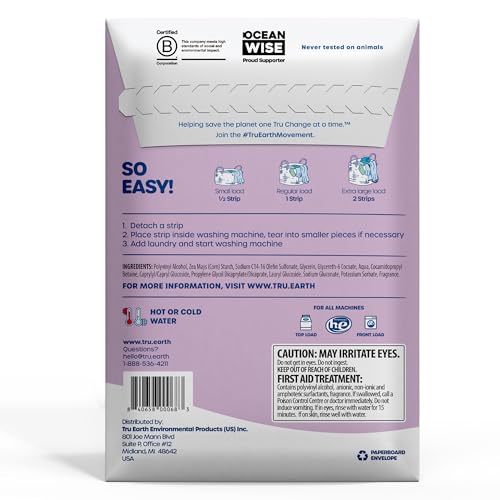 Laundry Detergent Sheets | Up to 64 Loads, Lilac Breeze, Paraben-Free, 32 Sheets