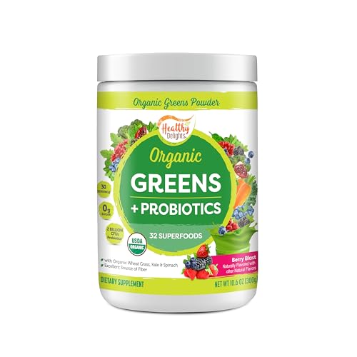 Greens Powder | Organic, Berry Flavor, 30 Servings