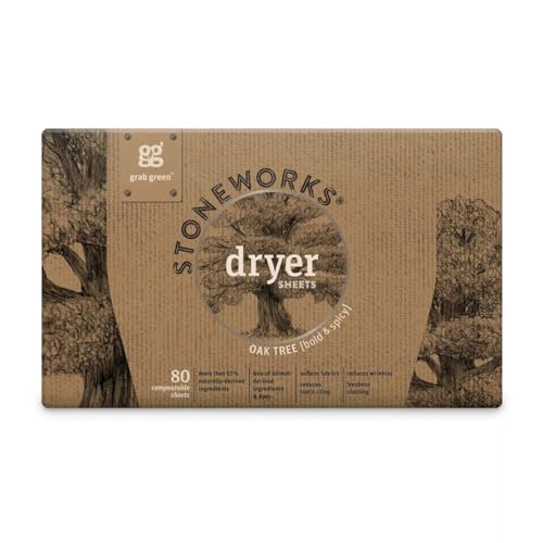 Dryer Sheets | 80 Compostable Sheets, Oak Tree Scent