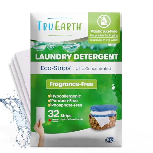 Tru Earth Laundry Detergent Sheets Bundle - Up to 192 Loads (96 Sheets) - Original Eco-Strip Liquidless Laundry Detergent, Travel Laundry Sheets - Scent Variety Pack