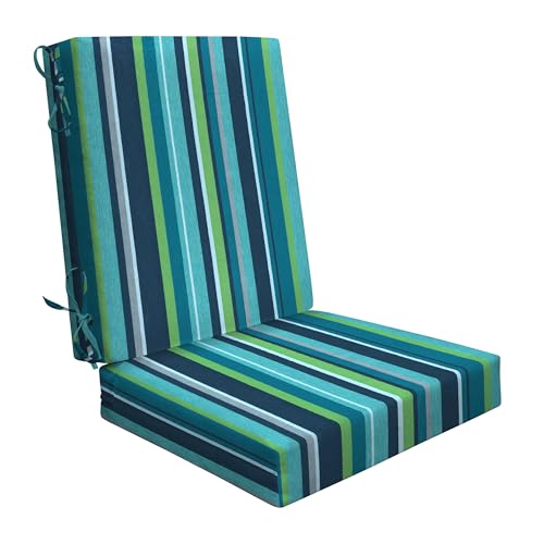 Outdoor Chair Cushion | 21" W x 42" L, Stripe Design