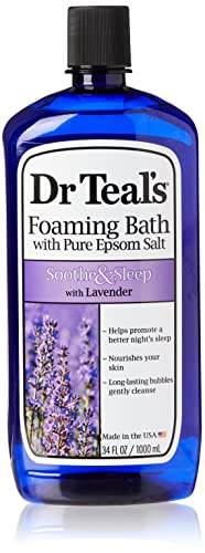 Foaming Bath | Pure Epsom Salt, Lavender Scent - 34 fl oz