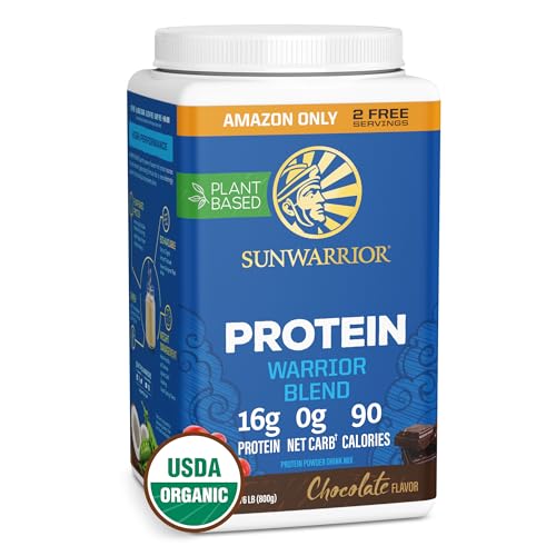 Vegan Protein Powder | Plant-Based, USDA Organic, Chocolate, 32 Servings, 17g Protein