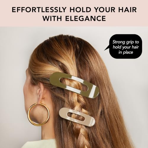 Hair Clips | Ultra Glossy Finish, 3 Pack (Large, Medium, Small)