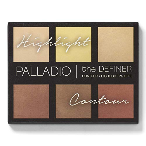 Contour and Highlight Palette | 6 Shades, Blendable Satin Finish, Compact with Mirror