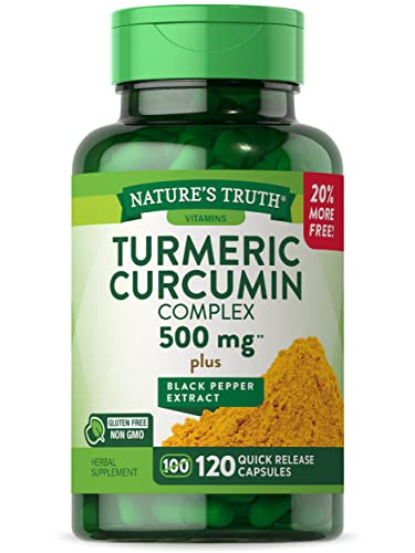 Turmeric Curcumin Capsules | 500mg, 120 Count, Non-GMO, Gluten Free