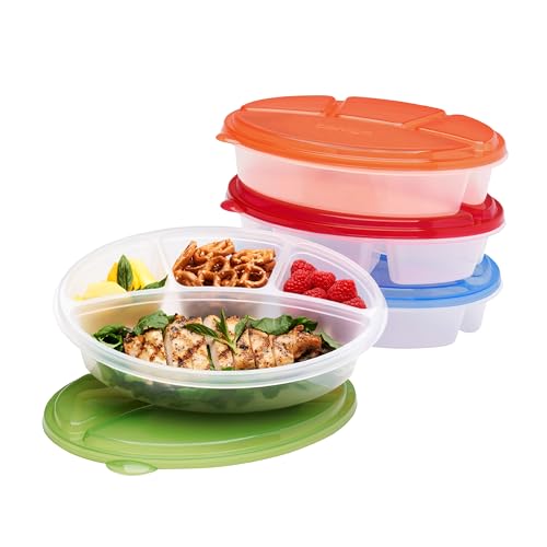 Food Storage Container | 4-Compartment, 8-Piece Set, BPA-Free, Reusable