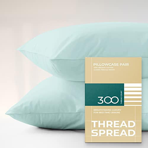 Pillowcases | 100% Organic Cotton, Cooling Percale Weave, Set of 2 (Queen Size)