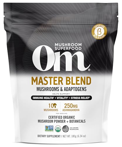 Mushroom Supplement Powder | Organic 10 Mushroom Complex, 6.2 oz