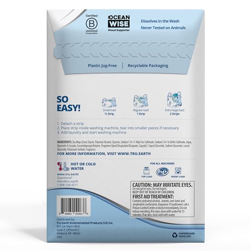 Laundry Detergent Sheets | Fresh Linen Scent, Up to 64 Loads (32 Sheets)