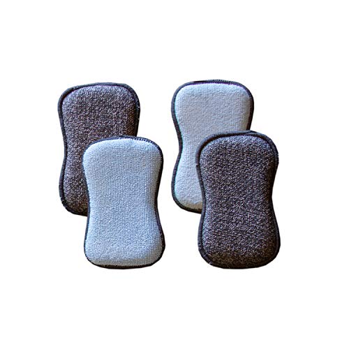 Dish Sponge | Microfiber, 4 Pack, Multi-Purpose Cleaning