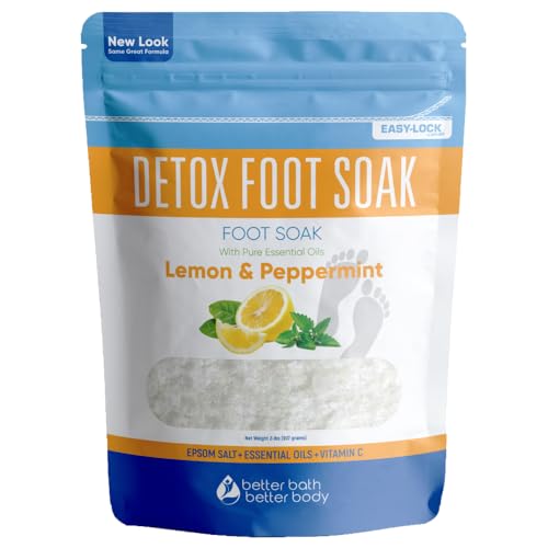 Foot Soak | 2 LBs, Epsom Salt with Lemon & Peppermint Essential Oils