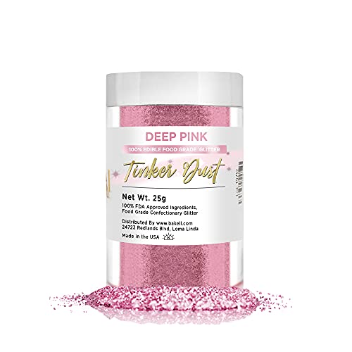 Edible Glitter | Deep Pink, 25 Grams, Kosher Certified