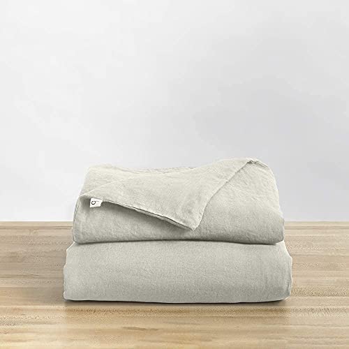 Duvet Cover | Soft Premium French Linen, Removable, 80x87 inches, Oatmeal