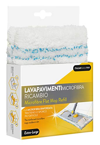 Microfiber Flat Mop Refill Cloth | 2 Pack, 17” x 6”, Wet or Dry Use, All Floor Types