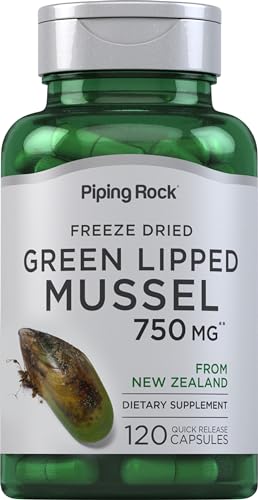 Green Lipped Mussel Supplement | 750mg, 120 Capsules, Non-GMO, Gluten Free