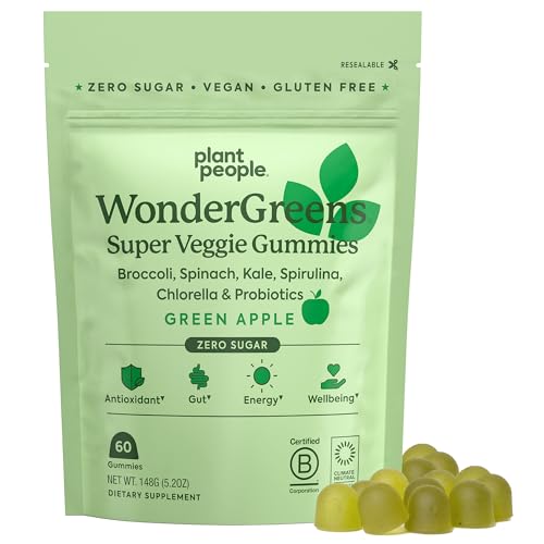 Vitamins & Supplements | Super Greens Gummies, Probiotics, 60 Count, Green Apple Flavor