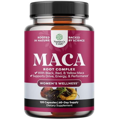 Maca Root Capsules | Female Enhancing Blend, Non-GMO, 120 Count