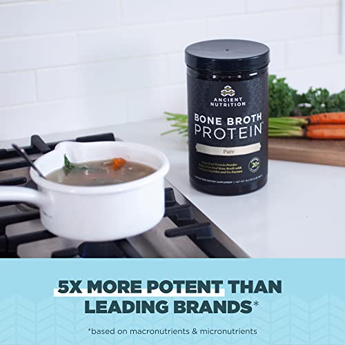 Bone Broth Protein Powder | Pure, 20 Servings, Multi Collagen, Unflavored, 45 Servings