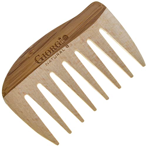 Wide Tooth Comb | Natural Bamboo and Beechwood, Ideal for Curly and Thick Hair