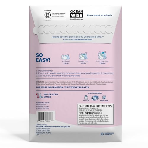 Laundry Detergent Sheets | Hypoallergenic, Fragrance Free, 64 Count, Up to 128 Loads