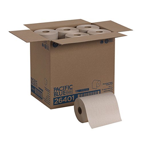 Paper Towel Roll | 350 Feet Per Roll, 12 Rolls Per Case, Recycled Material