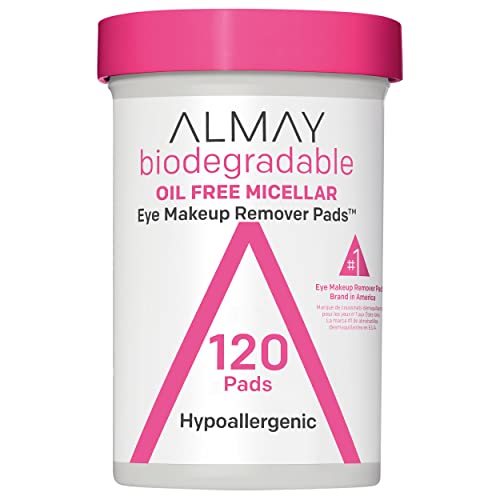 Makeup Remover Pads | Biodegradable, Micellar, 120 Count