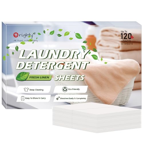 Laundry Detergent Sheets | Fresh Linen Scent, 60 Count, Eco-Friendly, Hypoallergenic