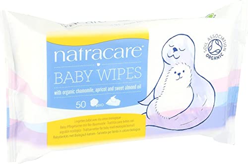 Baby Wipes | Organic Cotton, 50 Count, Pack of 4