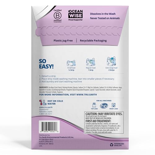 Laundry Detergent Sheets | Up to 128 Loads, Lilac Breeze Scent, Eco-Friendly