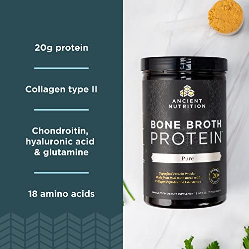 Bone Broth Protein Powder | Pure, 20 Servings, Multi Collagen, Unflavored, 45 Servings