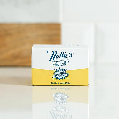 Nellie's Dish Butter Refill - Semi-Solid Zero-Waste Dish Soap Block Alternative - Light Spruce Scent - Easy Refill for Dish Butter Container - (1 Pack)