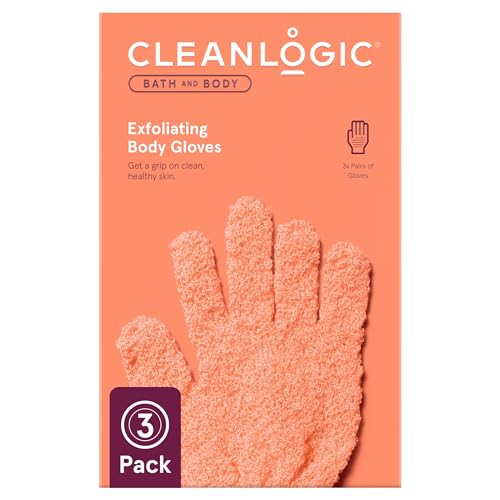 Exfoliating Glove | Stretchy, Reusable, 3 Pairs, 6 Count