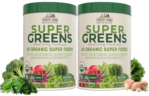 Superfood Drink Mix | 50 Organic Ingredients, 40 Servings, 10.6 oz, 2 Pack